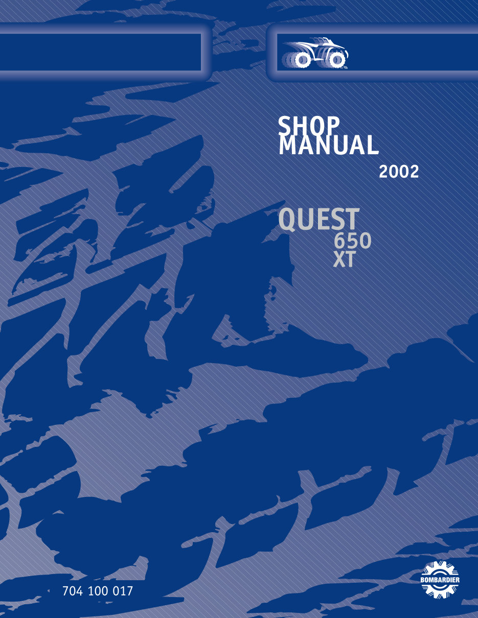 2002-2003 Bombardier Quest 650 Service & Repair Manual preview img 1