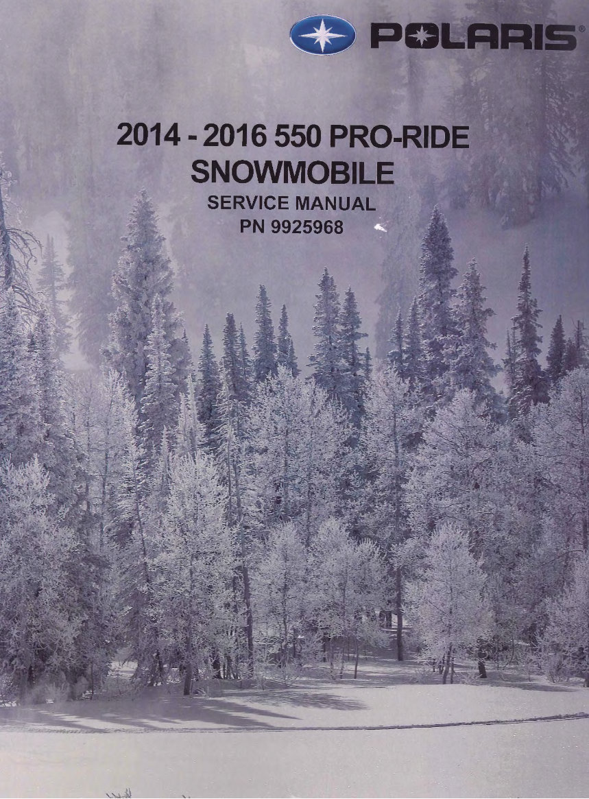 2014-2016 Polaris Snowmobile Indy 550 Pro-Ride Service & Repair Manual preview img 1