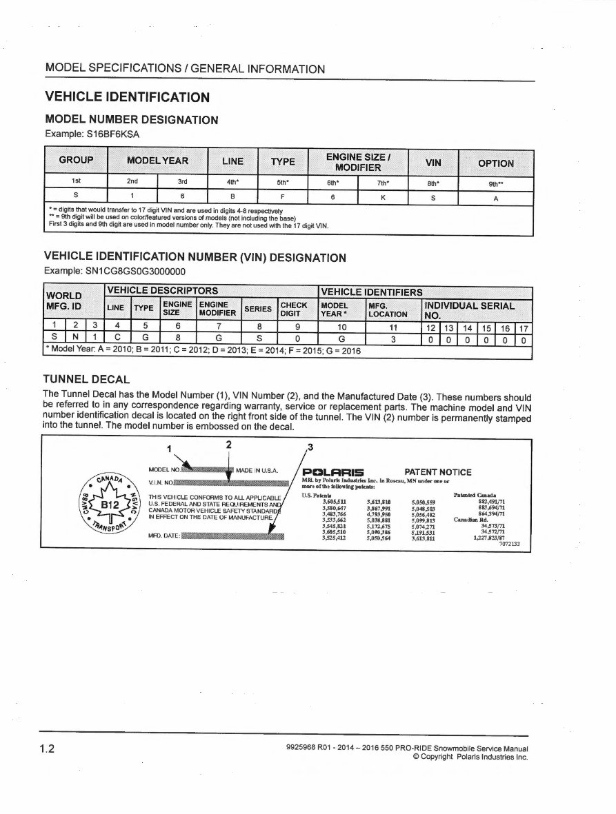 2014-2016 Polaris Snowmobile Indy 550 Pro-Ride Service & Repair Manual preview img 8