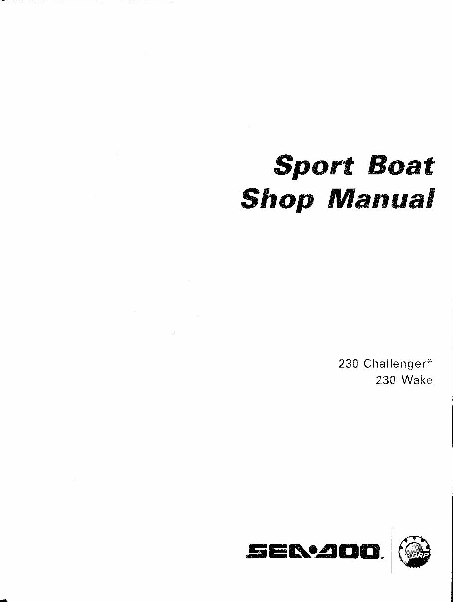 2007 Sea-Doo Sport Boats Service & Repair Manual preview img 2