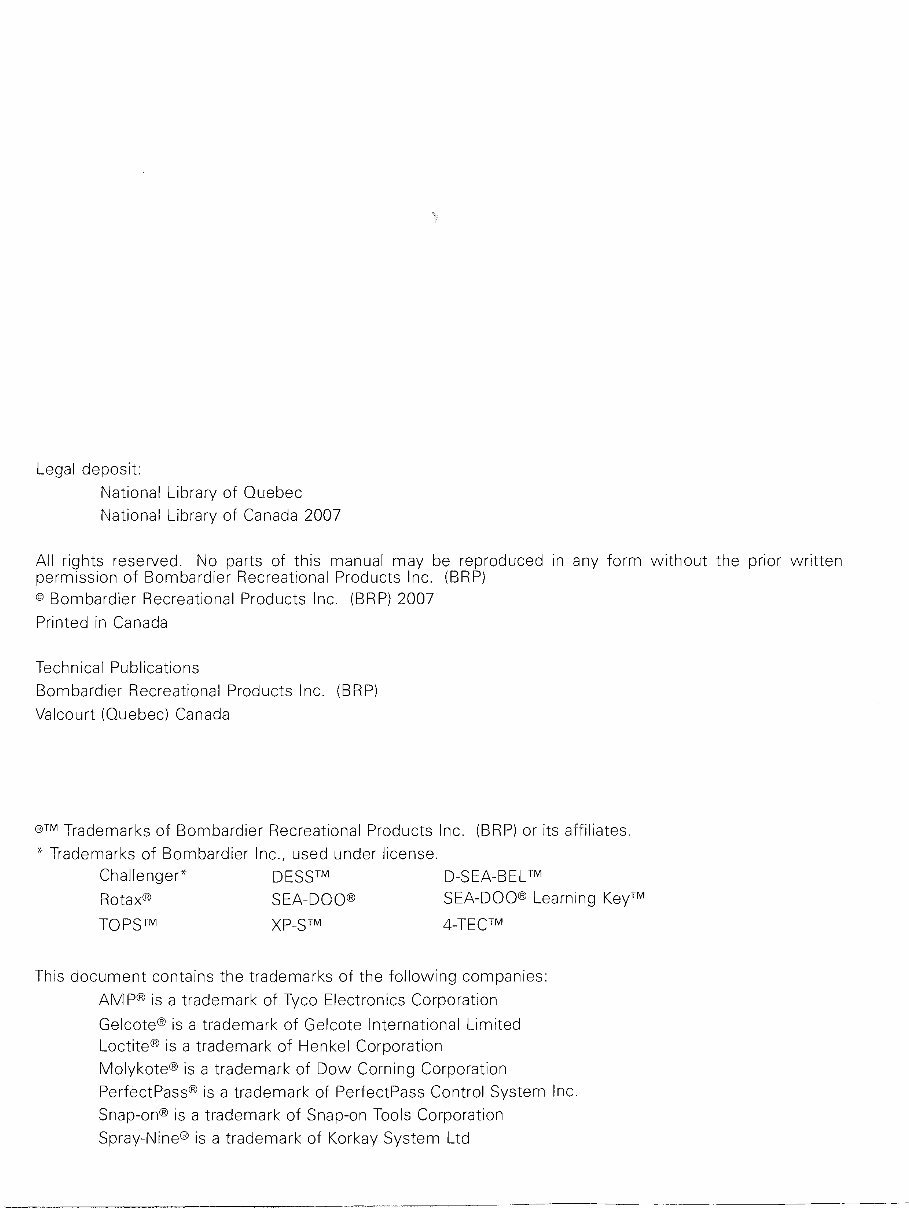 2007 Sea-Doo Sport Boats Service & Repair Manual preview img 3