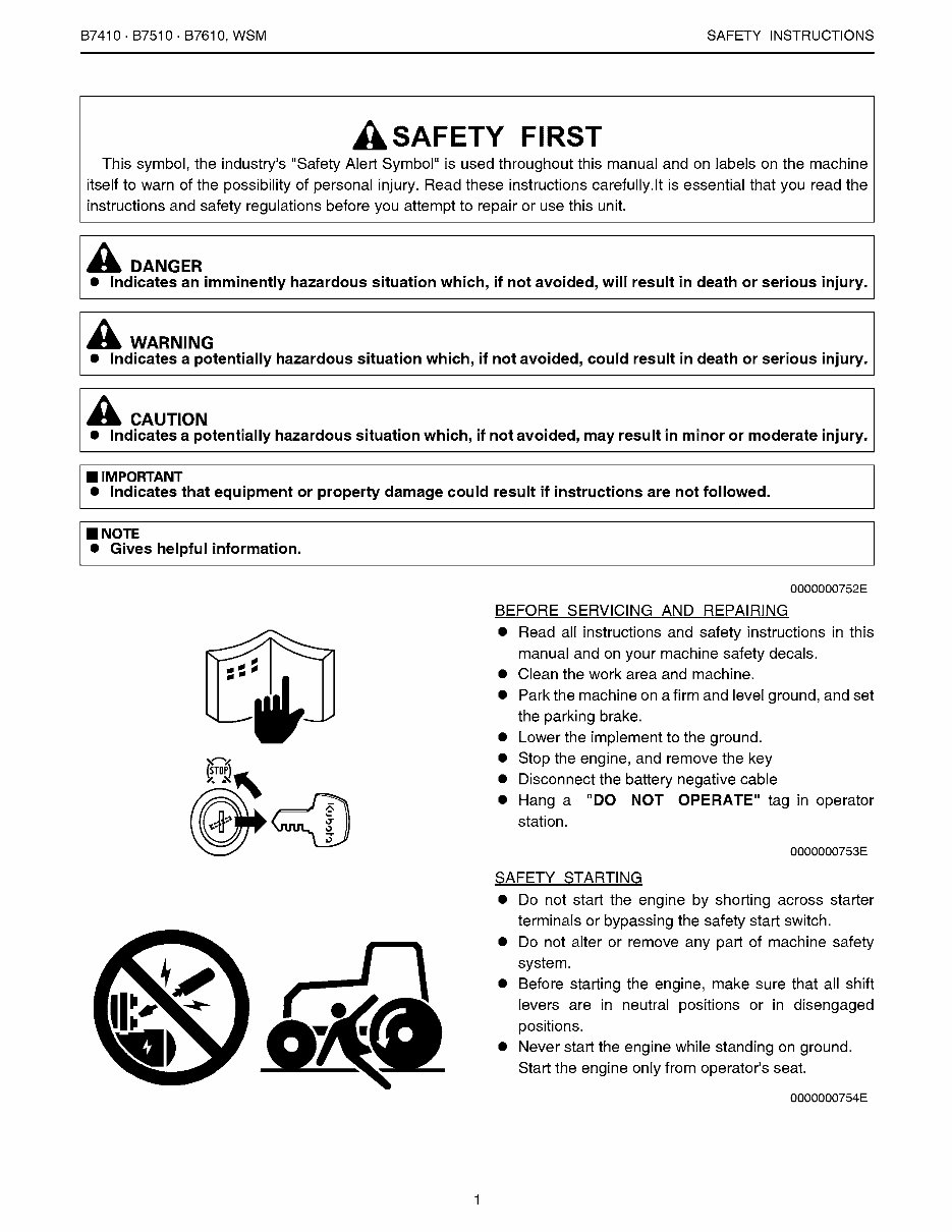 Kubota B7510 Tractor OEM Service & Repair Manual preview img 3