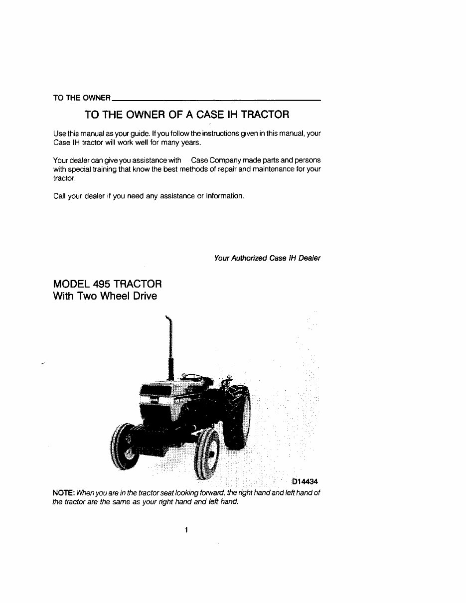 CASE IH 395 495 Tractor Operators Manual preview img 3