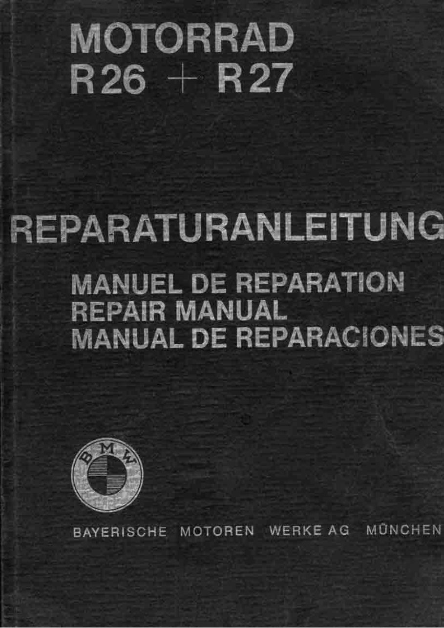 1957 BMW R26 R27 Service & Repair Manual preview img 1