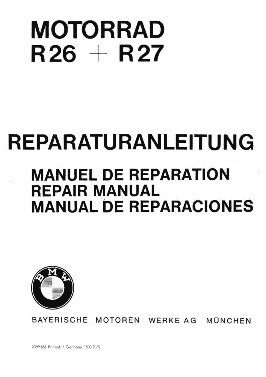 1957 BMW R26 R27 Service & Repair Manual preview img 3