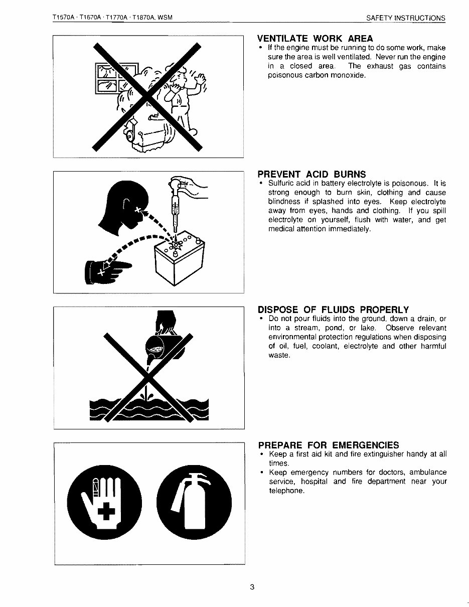 Kubota T1670A Lawn Tractor and Mower Workshop Service Manual preview img 3