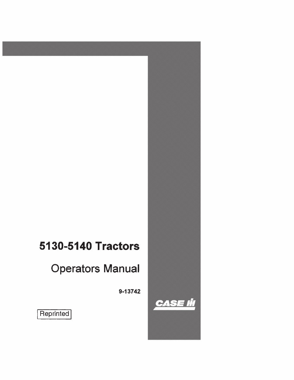 CASE IH 5130 5140 Tractor Operators Manual preview img 1