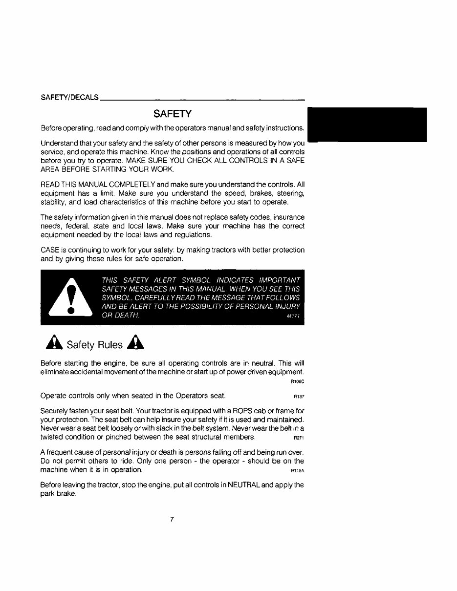 CASE IH 5130 5140 Tractor Operators Manual preview img 10