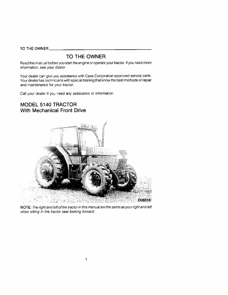 CASE IH 5130 5140 Tractor Operators Manual preview img 4