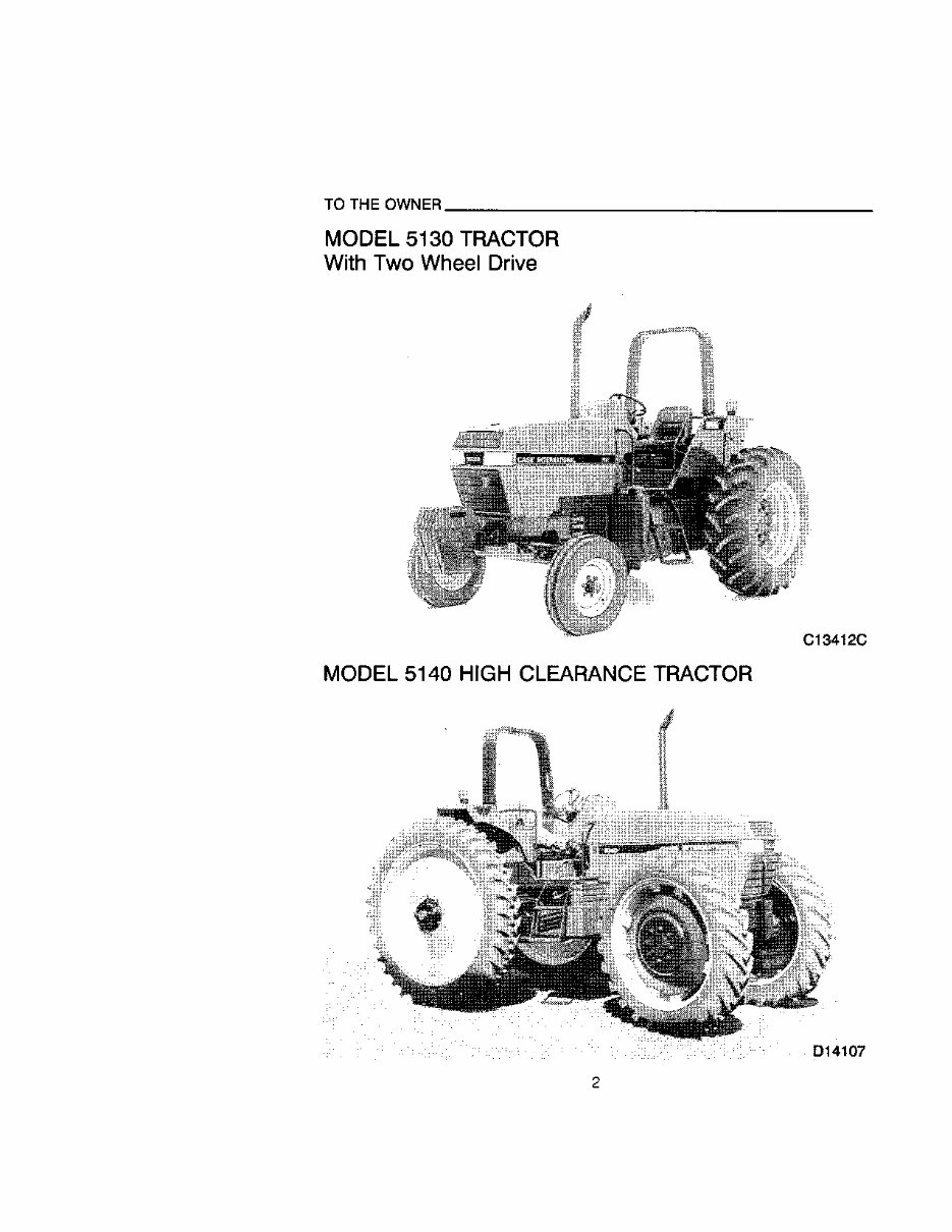CASE IH 5130 5140 Tractor Operators Manual preview img 5