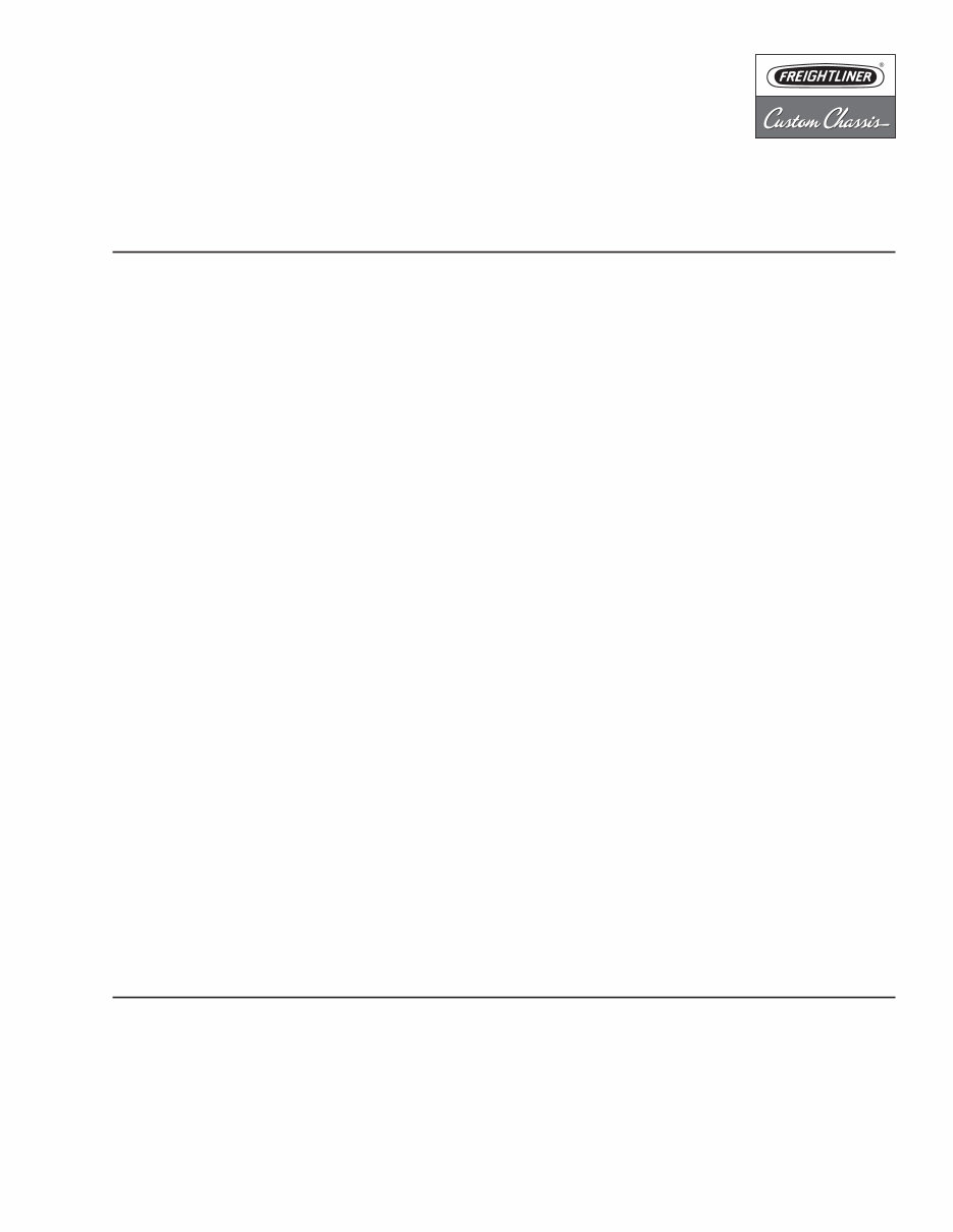 1992-2014 Freightliner Recreational Vehicle Chassis Service & Repair Manual preview img 1