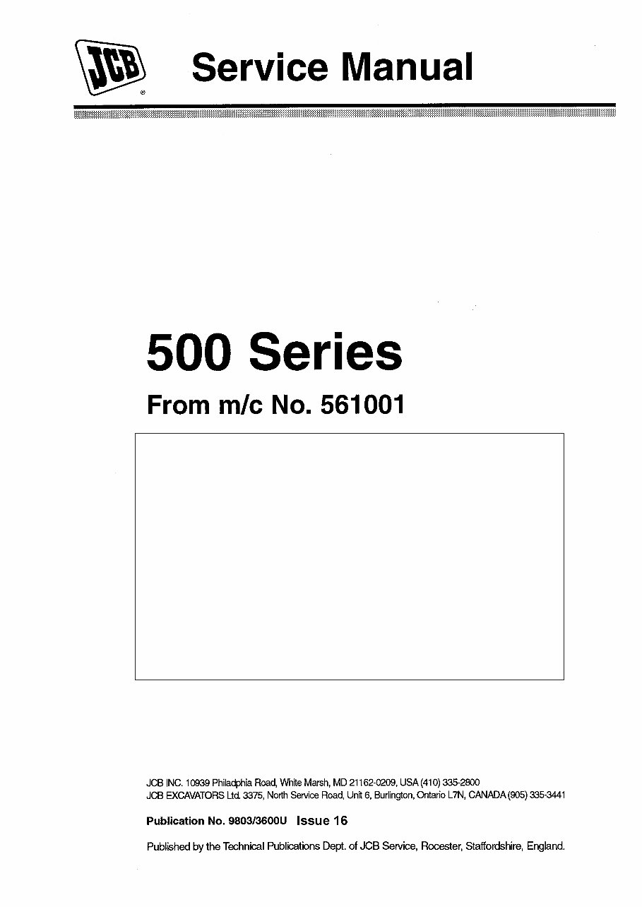 JCB 506B Telescopic Handler Workshop Service Repair Manual preview img 1