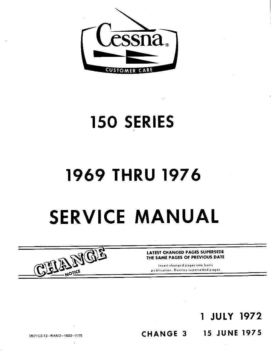 CESSNA 150 Service Manual preview img 1