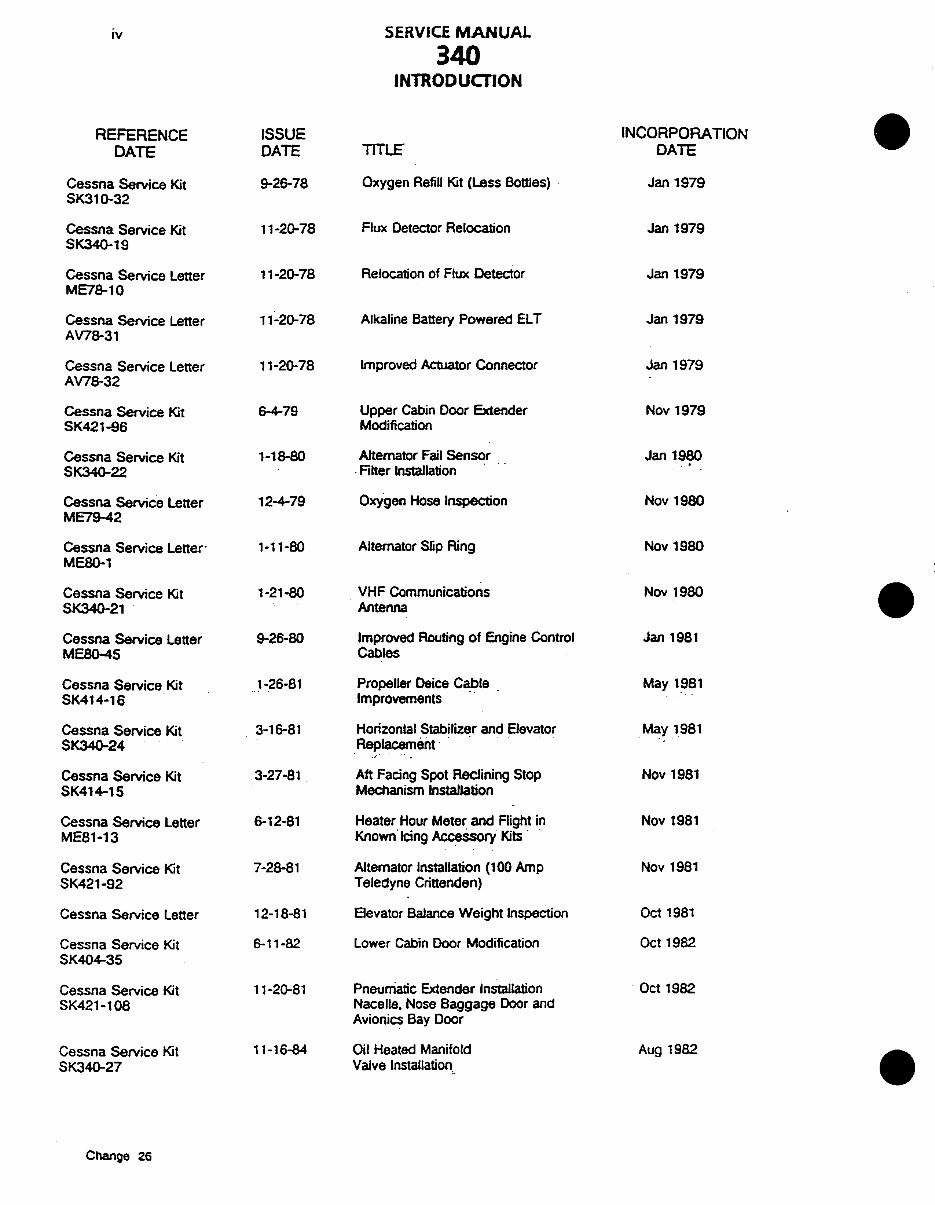 Cessna 340 Service manual 1972 - 1984 D930-29-13 preview img 10