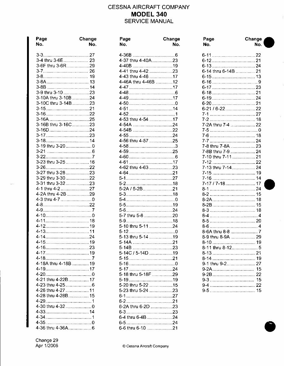Cessna 340 Service manual 1972 - 1984 D930-29-13 preview img 3