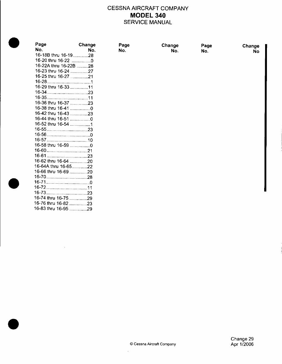 Cessna 340 Service manual 1972 - 1984 D930-29-13 preview img 6