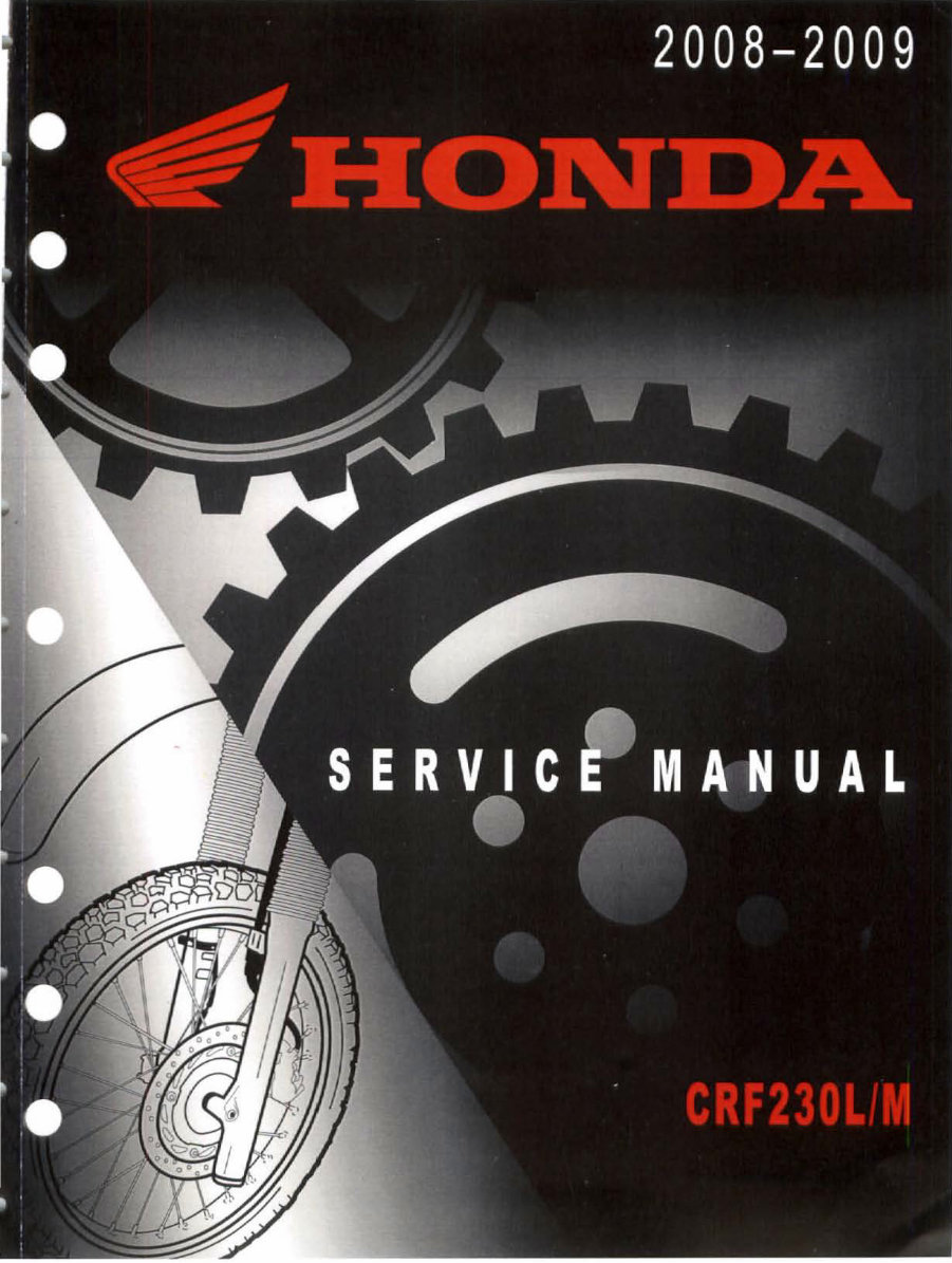 2008-2009 Honda CRF230L CRF230M Service & Repair Manual preview img 1