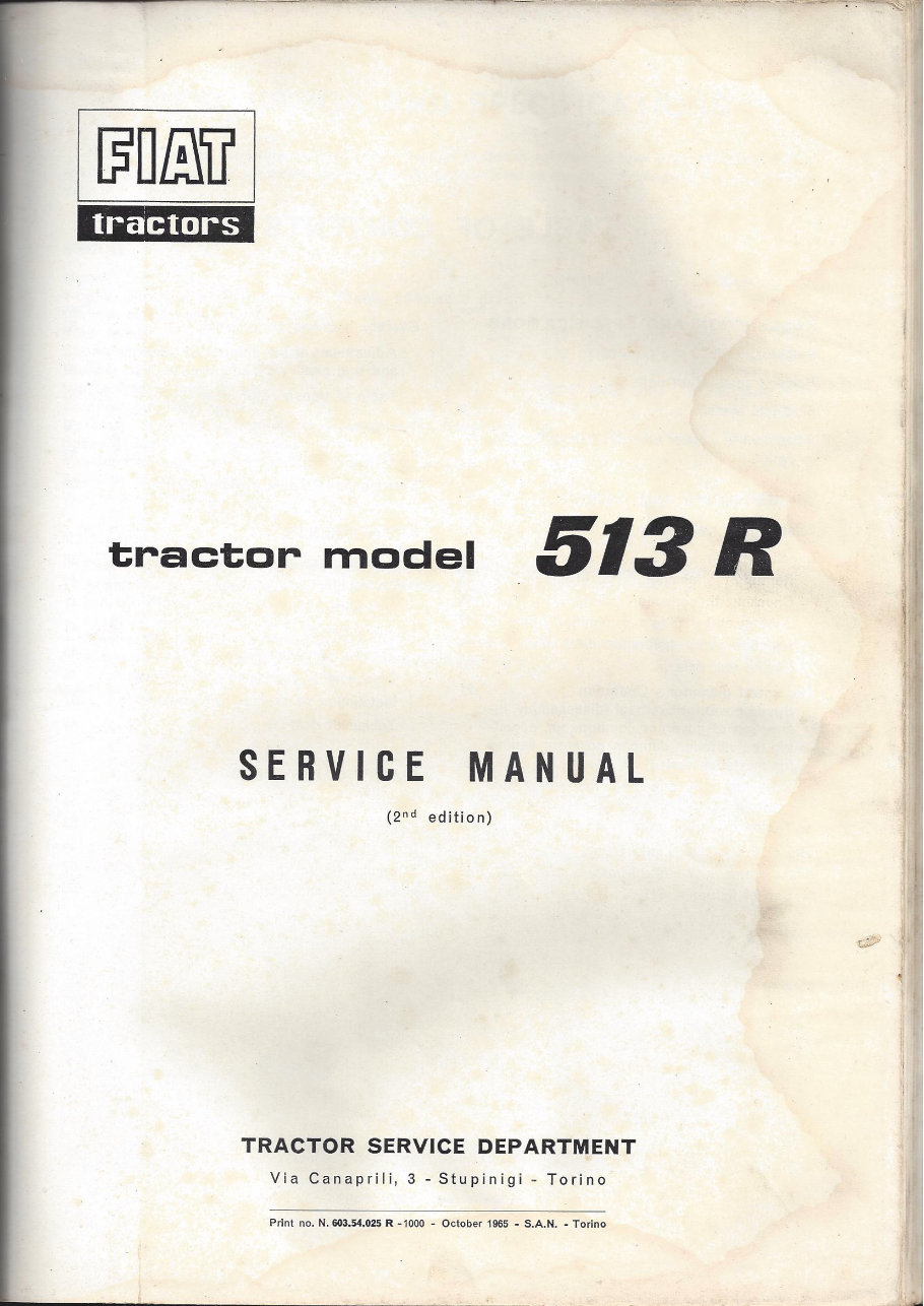 Fiat 513R Tractor C01D-55 & C02D-60 Complete Workshop Service Repair Manual preview img 2