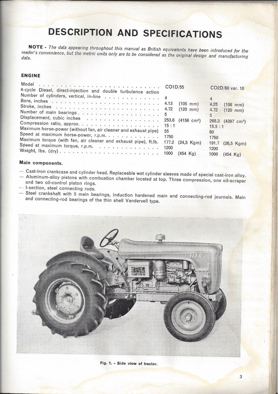 Fiat 513R Tractor C01D-55 & C02D-60 Complete Workshop Service Repair Manual preview img 4