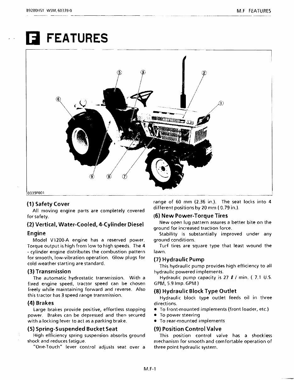 Kubota B9200 HST DC Tractor Workshop Service Repair Manual preview img 4