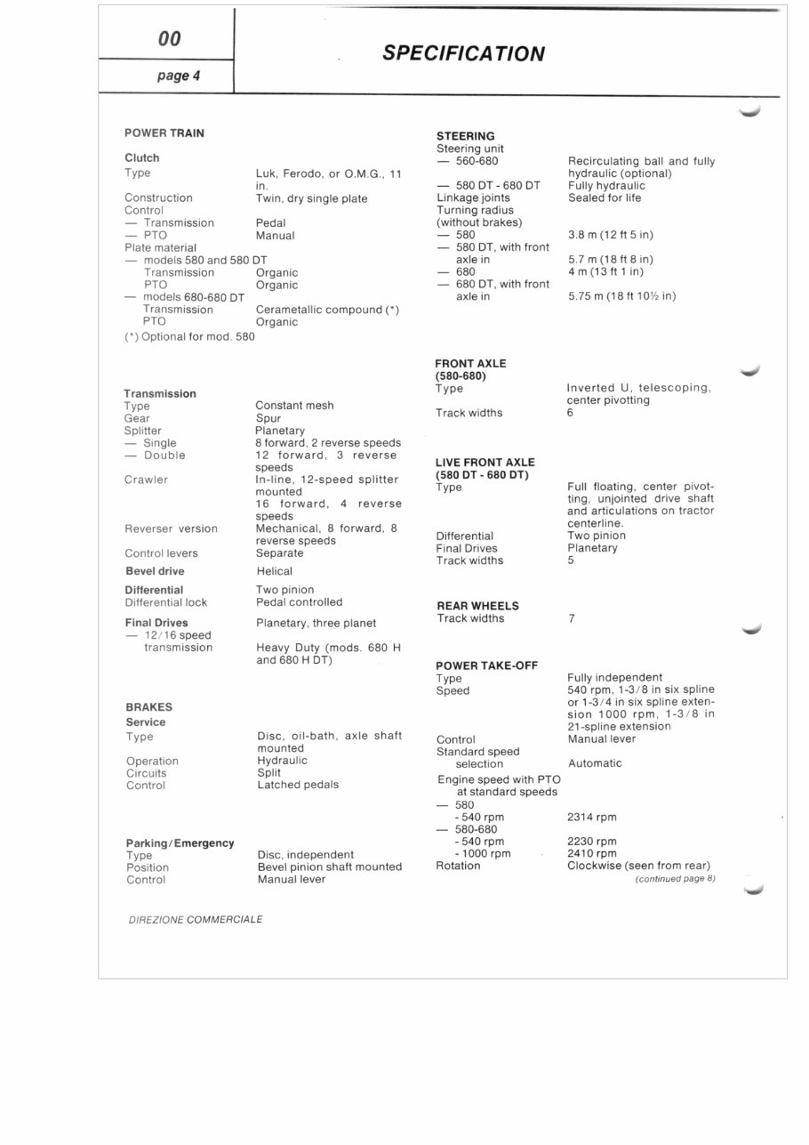 Fiat 680-680DT Tractor Service Repair Workshop Manual preview img 10