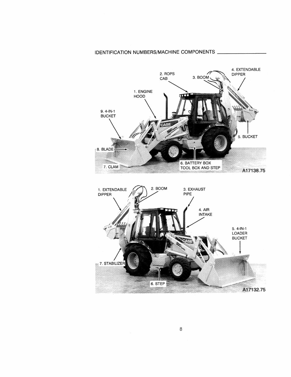CASE 590 Turbo Loader Backhoe Operators Manual preview img 10