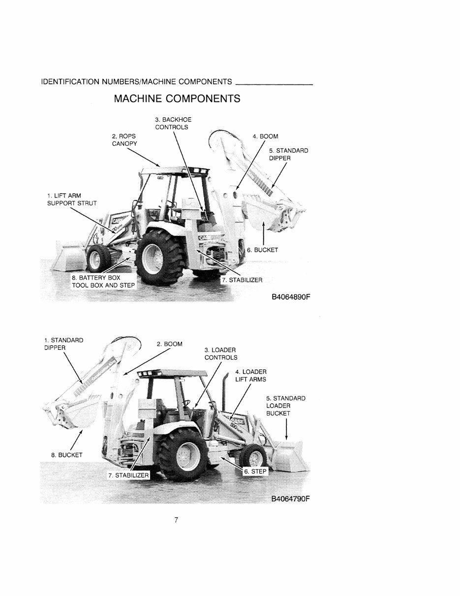CASE 590 Turbo Loader Backhoe Operators Manual preview img 9