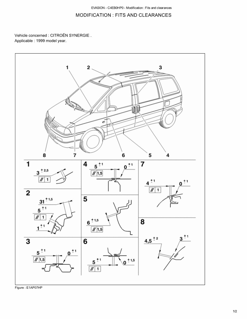 CITROEN Evasion 2.0i 16V 2002 Service Repair Manual preview img 2