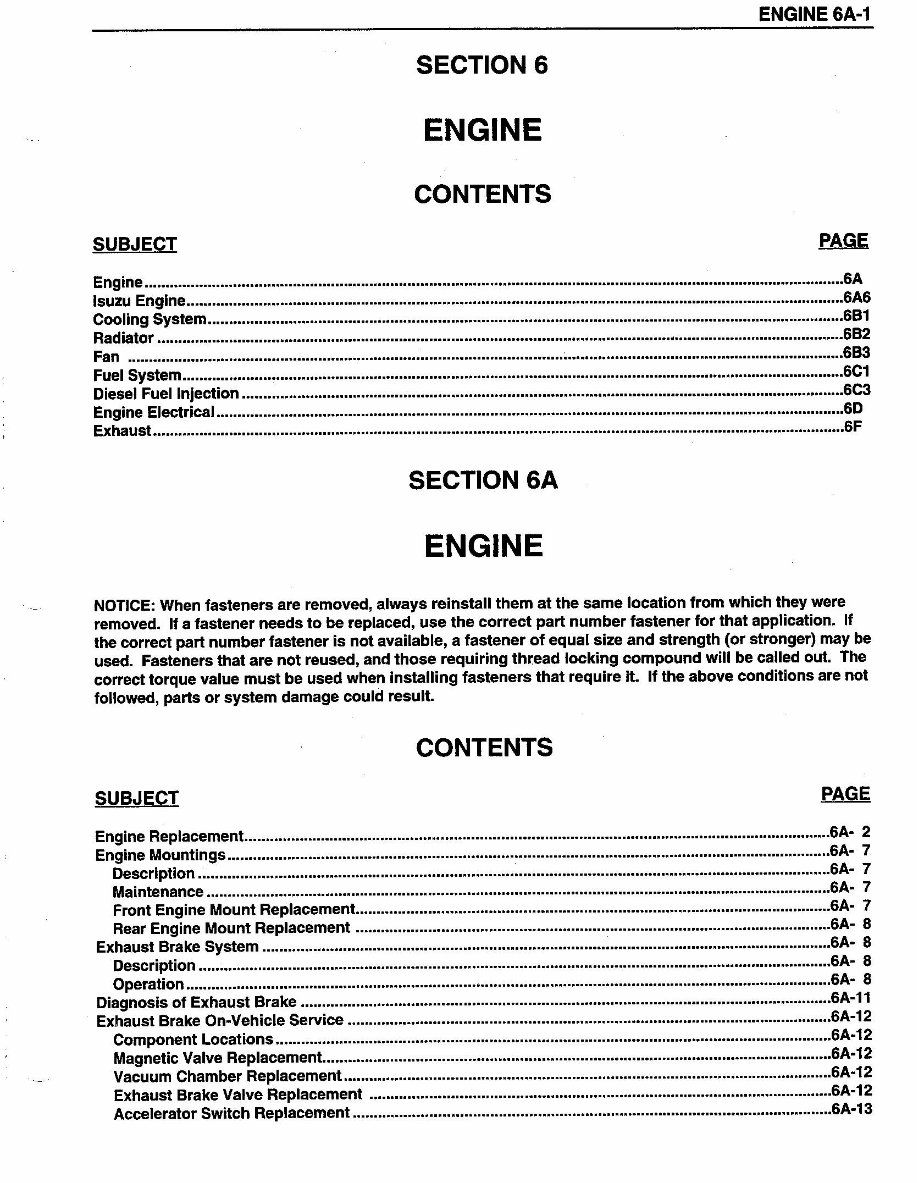 1993-1997 Isuzu Trooper Service & Repair Manual preview img 2