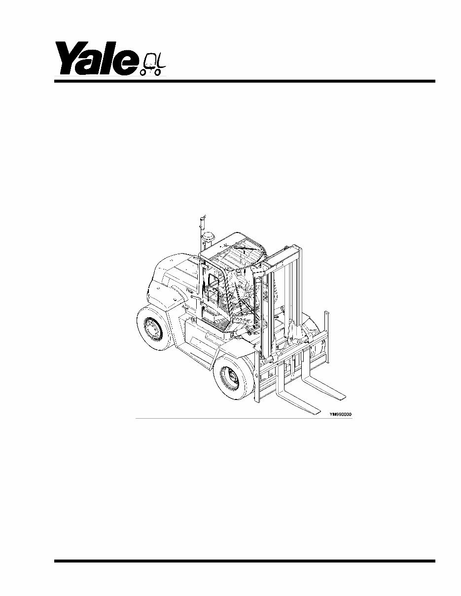 YALE (C876) GDP80DB, GDP90DB, GDP100DB, GDP120DB (C877) GDP130EB, GDP140EB, GDP160EB Lift Truck Service Repair Manual (Europe) preview img 1