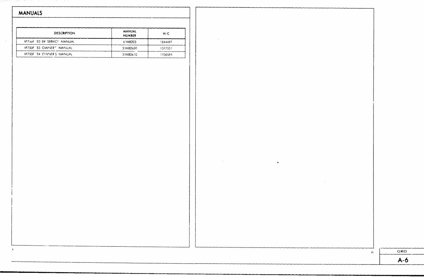 HONDA VF750F INTERCEPTOR Parts Manual Catalog preview img 7