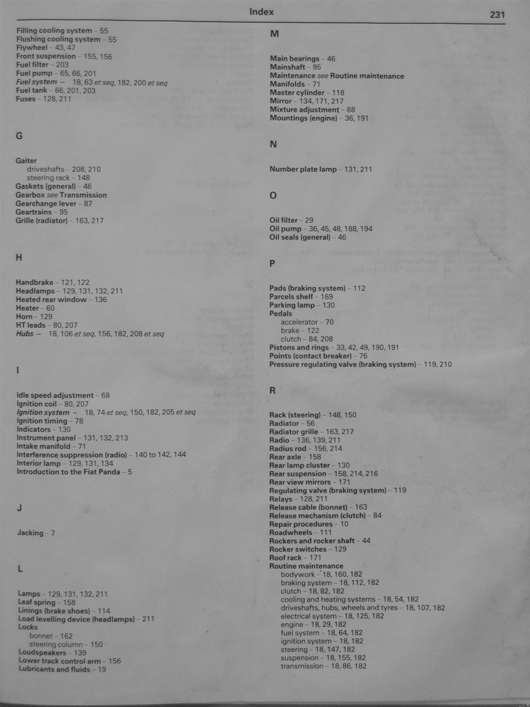 1981-1991 Fiat Panda Service & Repair Manual preview img 2