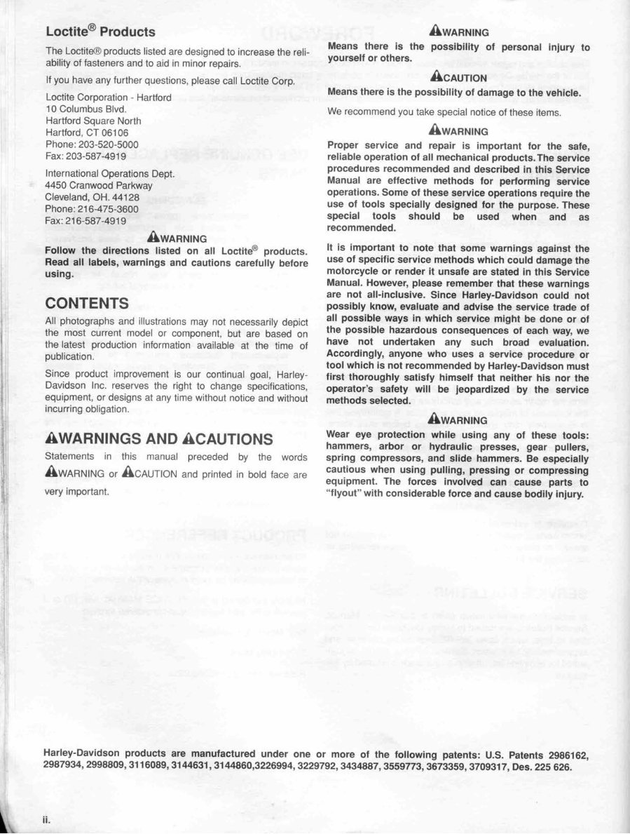 Harley Davidson FLSTF Fat Boy 1997 1998 Service Manual preview img 4