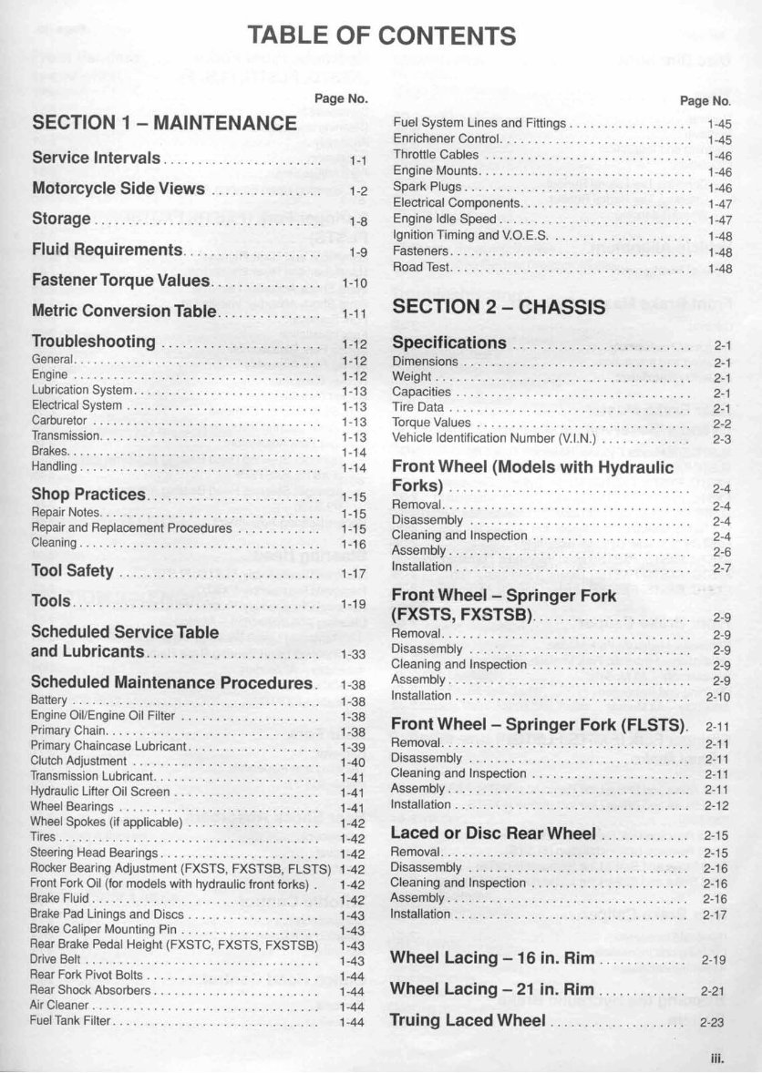 Harley Davidson FLSTF Fat Boy 1997 1998 Service Manual preview img 6