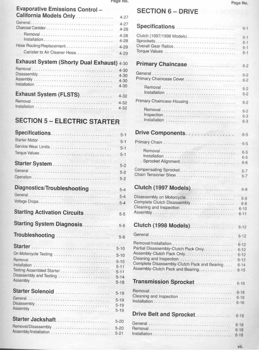 Harley Davidson FLSTF Fat Boy 1997 1998 Service Manual preview img 8