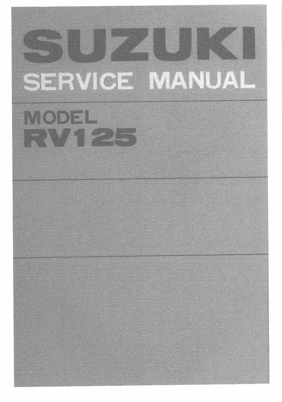 SUZUKI RV125 Service Repair Workshop Manual 1972-1981 preview img 1