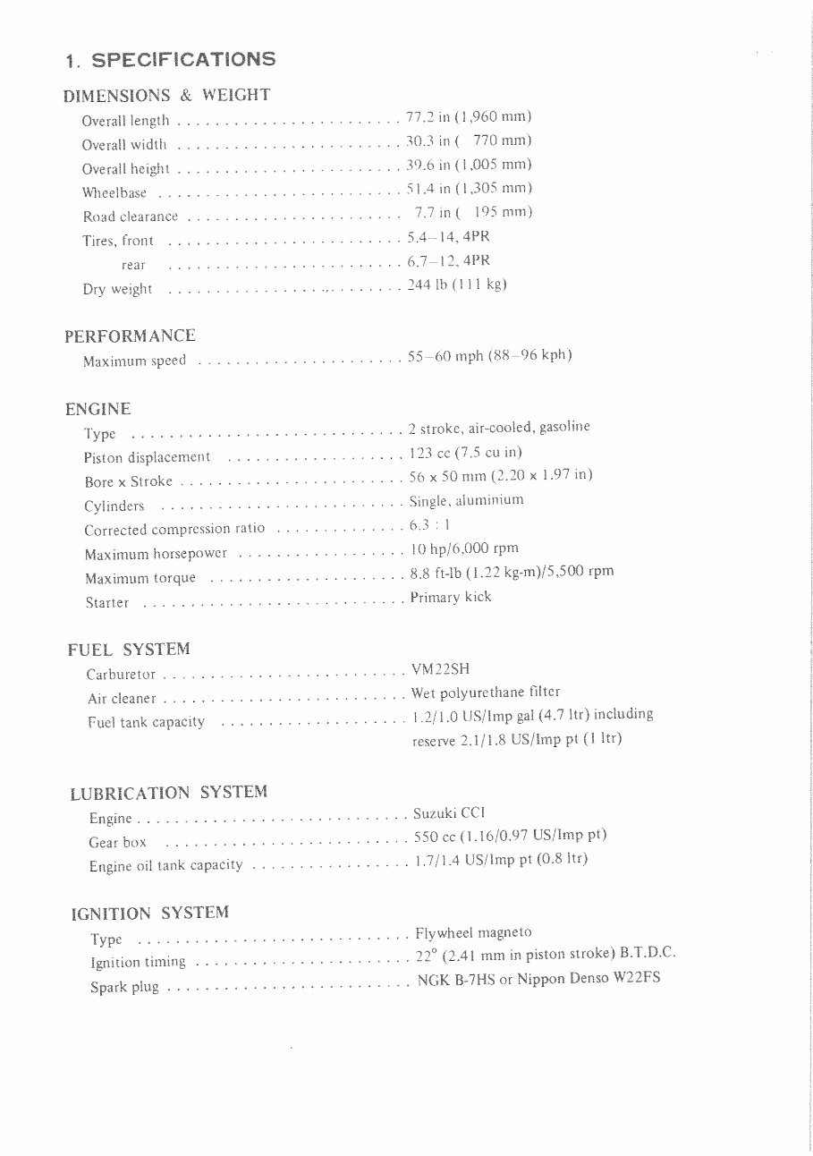 SUZUKI RV125 Service Repair Workshop Manual 1972-1981 preview img 5