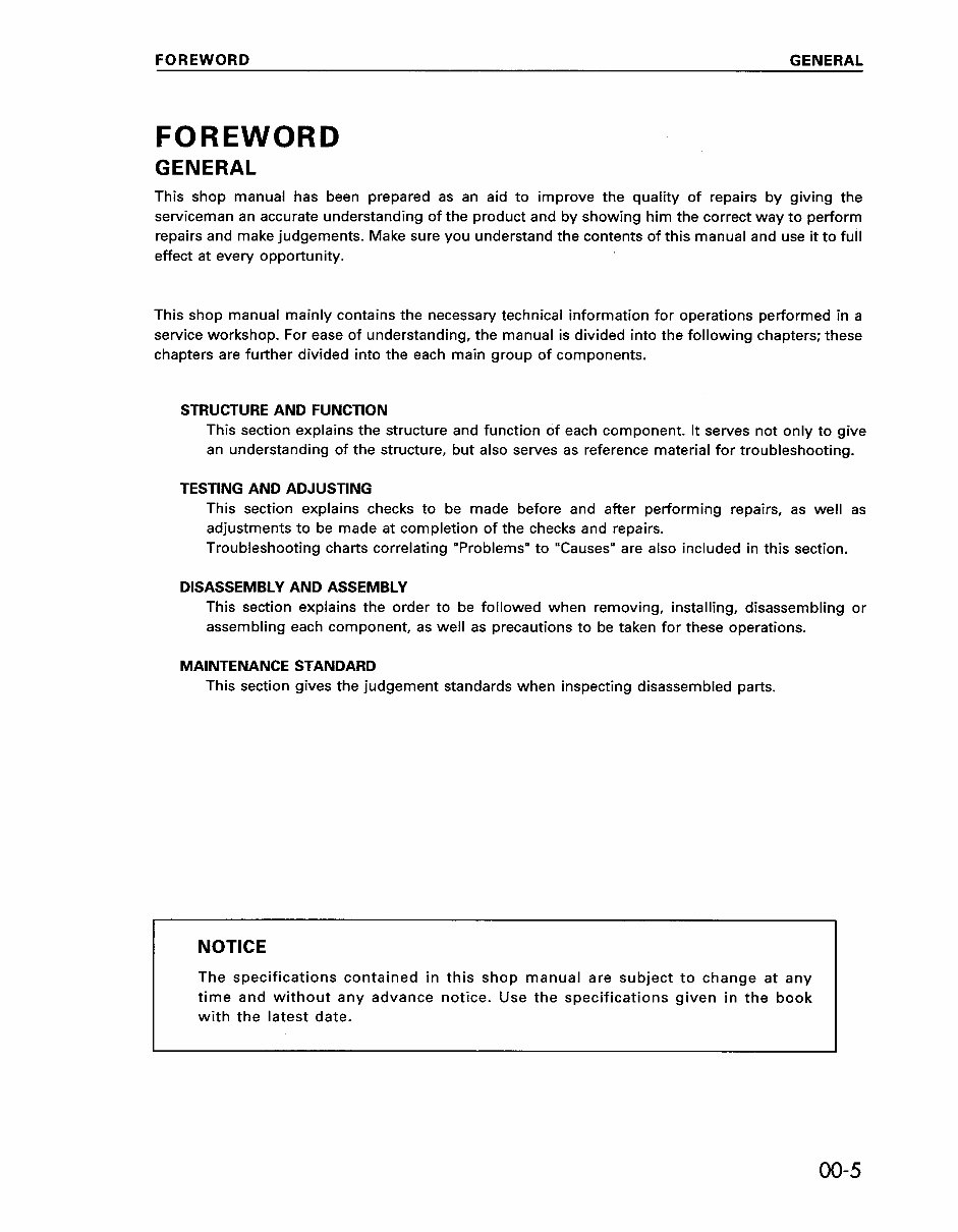 KOMATSU PC200-6 Hydraulic Excavator Service Shop Repair Manual (S/N: C10001 and up) preview img 5