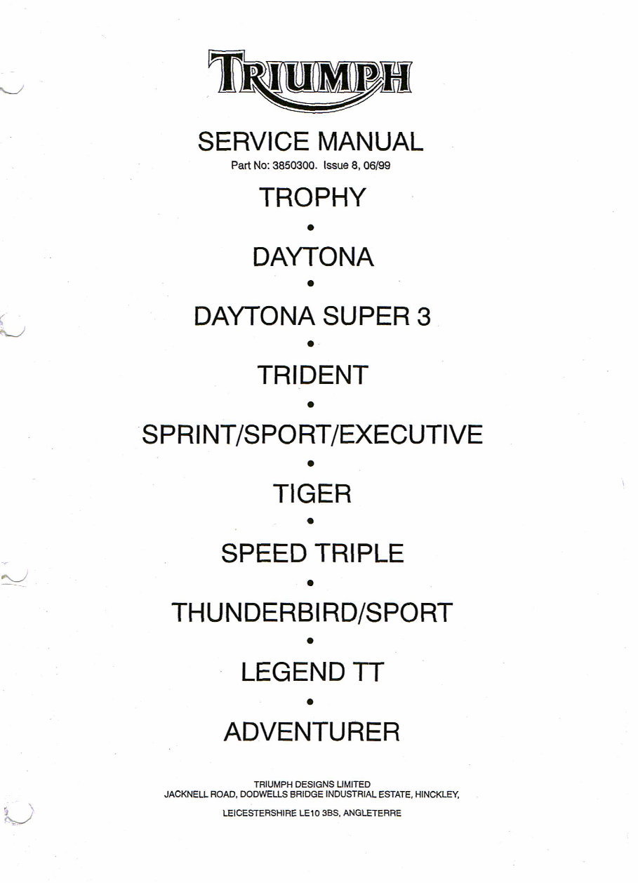1991-1999 Triumph Daytona 900 Service & Repair Manual preview img 2