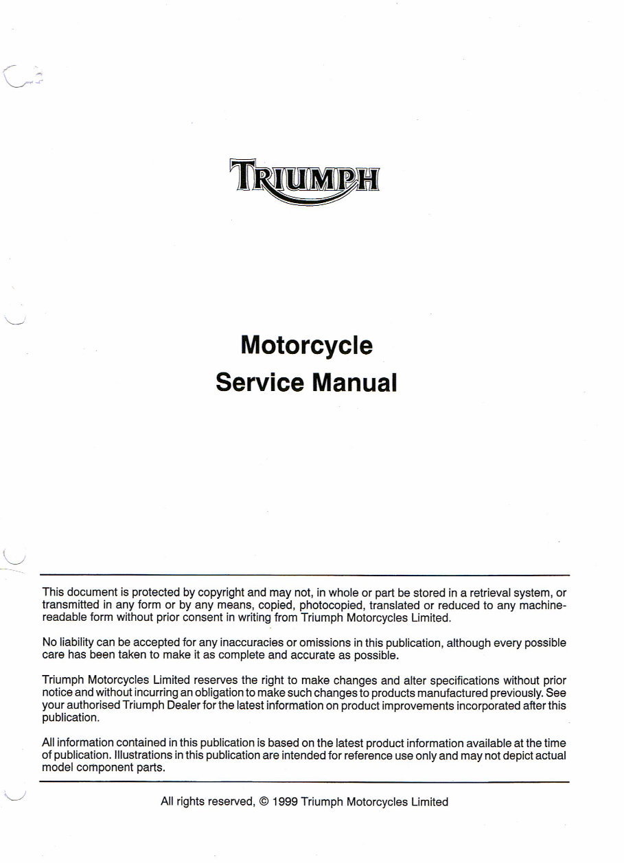 1991-1999 Triumph Daytona 900 Service & Repair Manual preview img 3