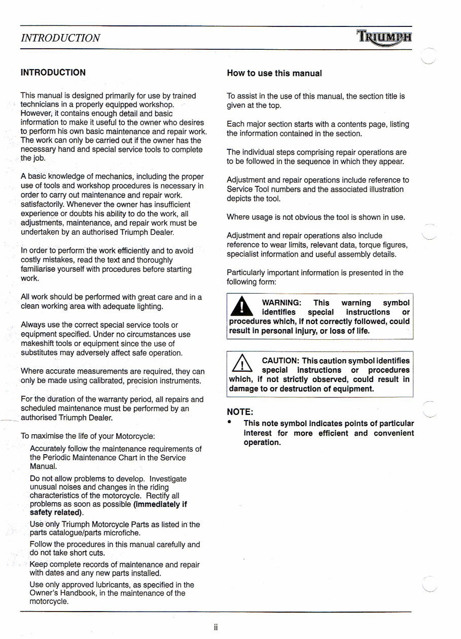 1991-1999 Triumph Daytona 900 Service & Repair Manual preview img 5