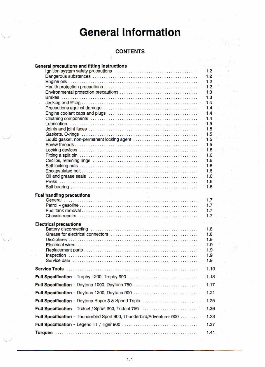1991-1999 Triumph Daytona 900 Service & Repair Manual preview img 8