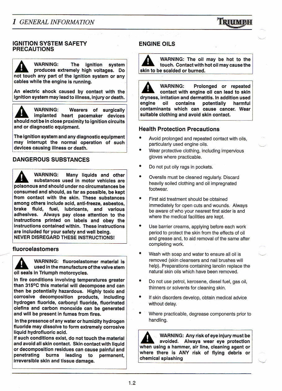 1991-1999 Triumph Daytona 900 Service & Repair Manual preview img 9