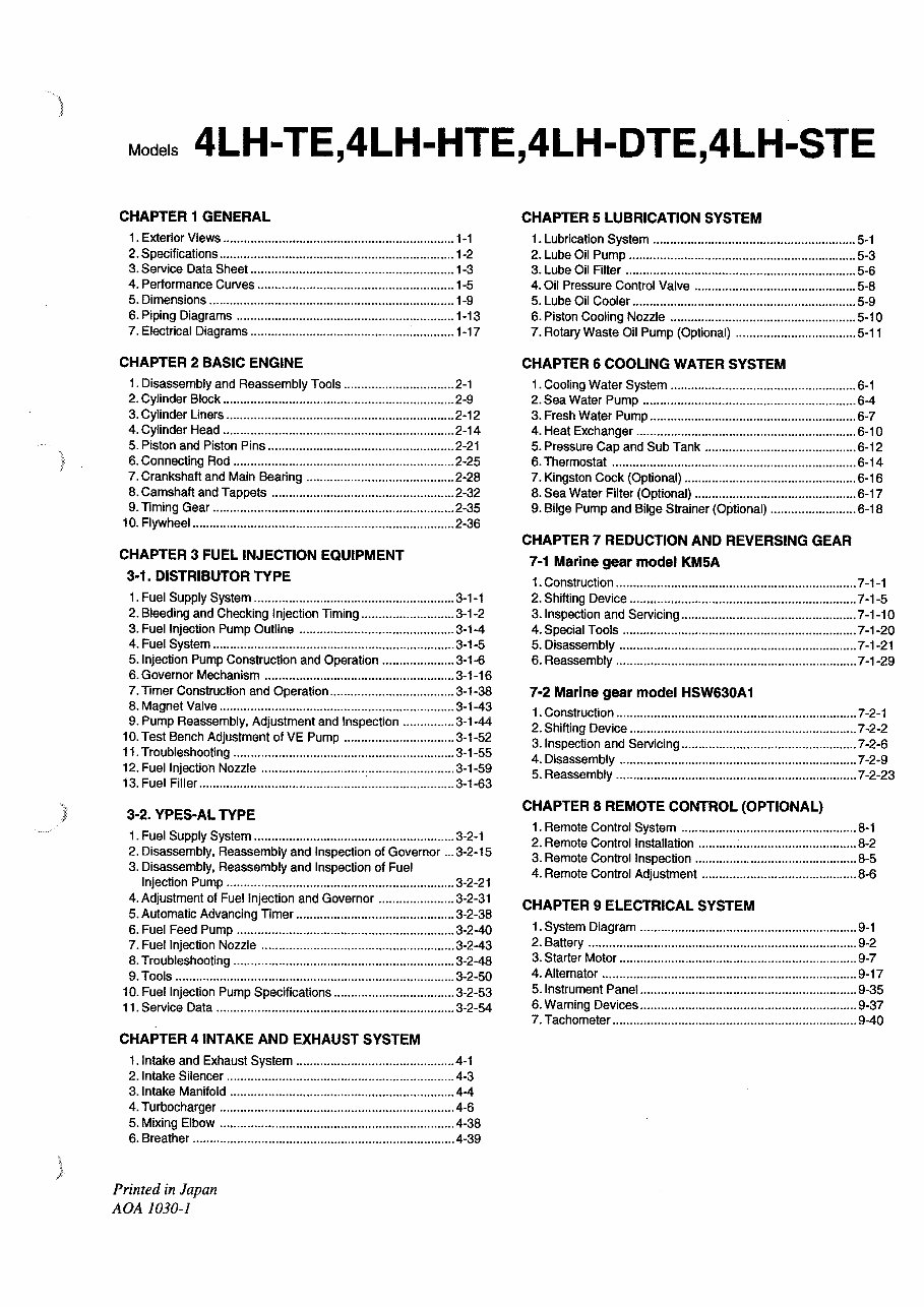 Yanmar Marine Diesel Engine 4LH-TE, 4LH-HTE, 4LH-DTE, 4LH-STE Service Repair Workshop Manual preview img 4