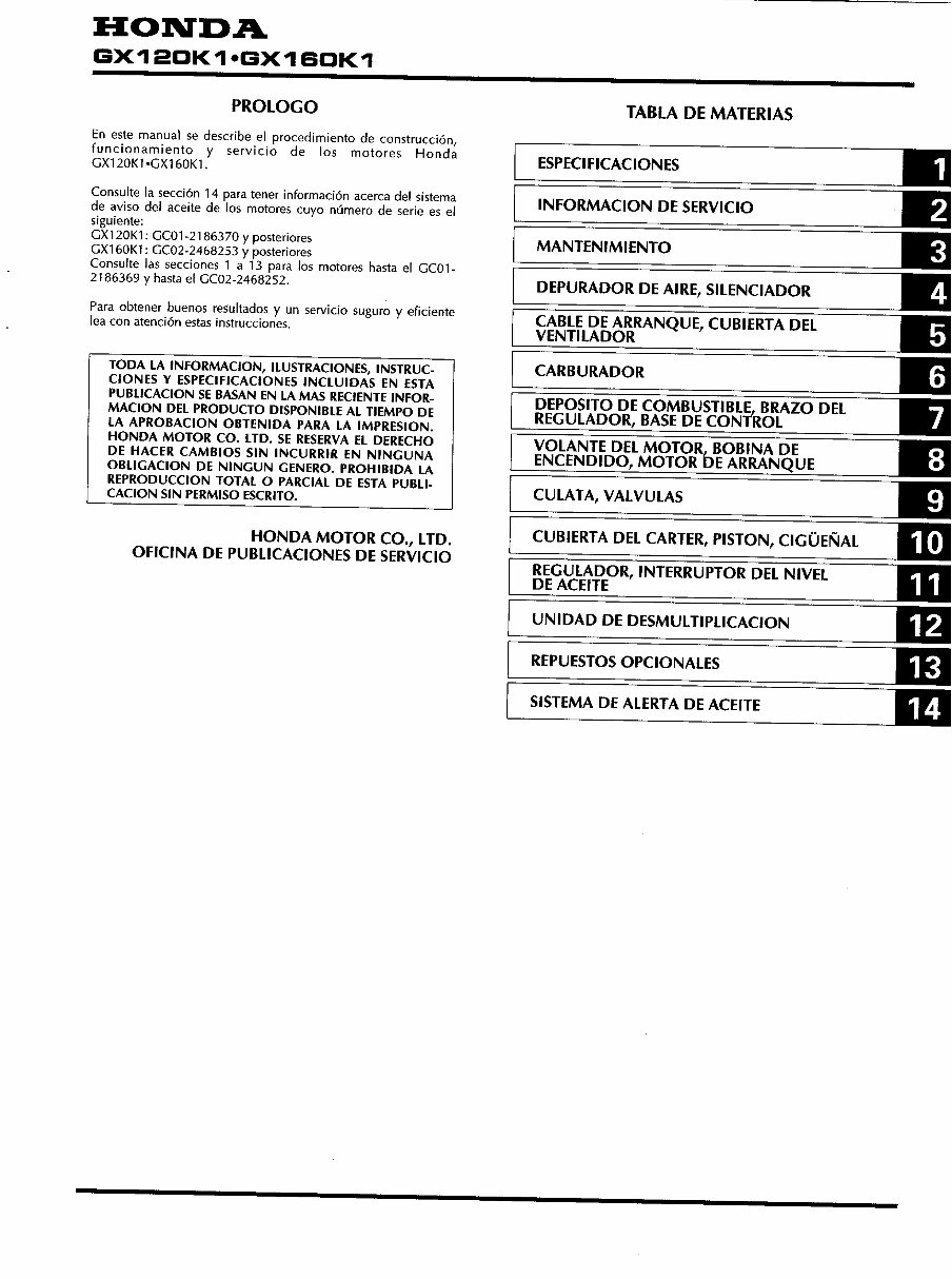 Honda GX160 Horizontal Shaft Engine Repair Manual preview img 4