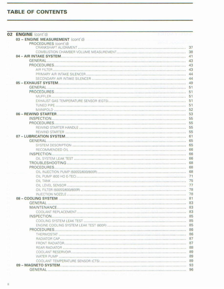 2009-2010 Skidoo REV XP XR Series Snowmobile Repair preview img 2