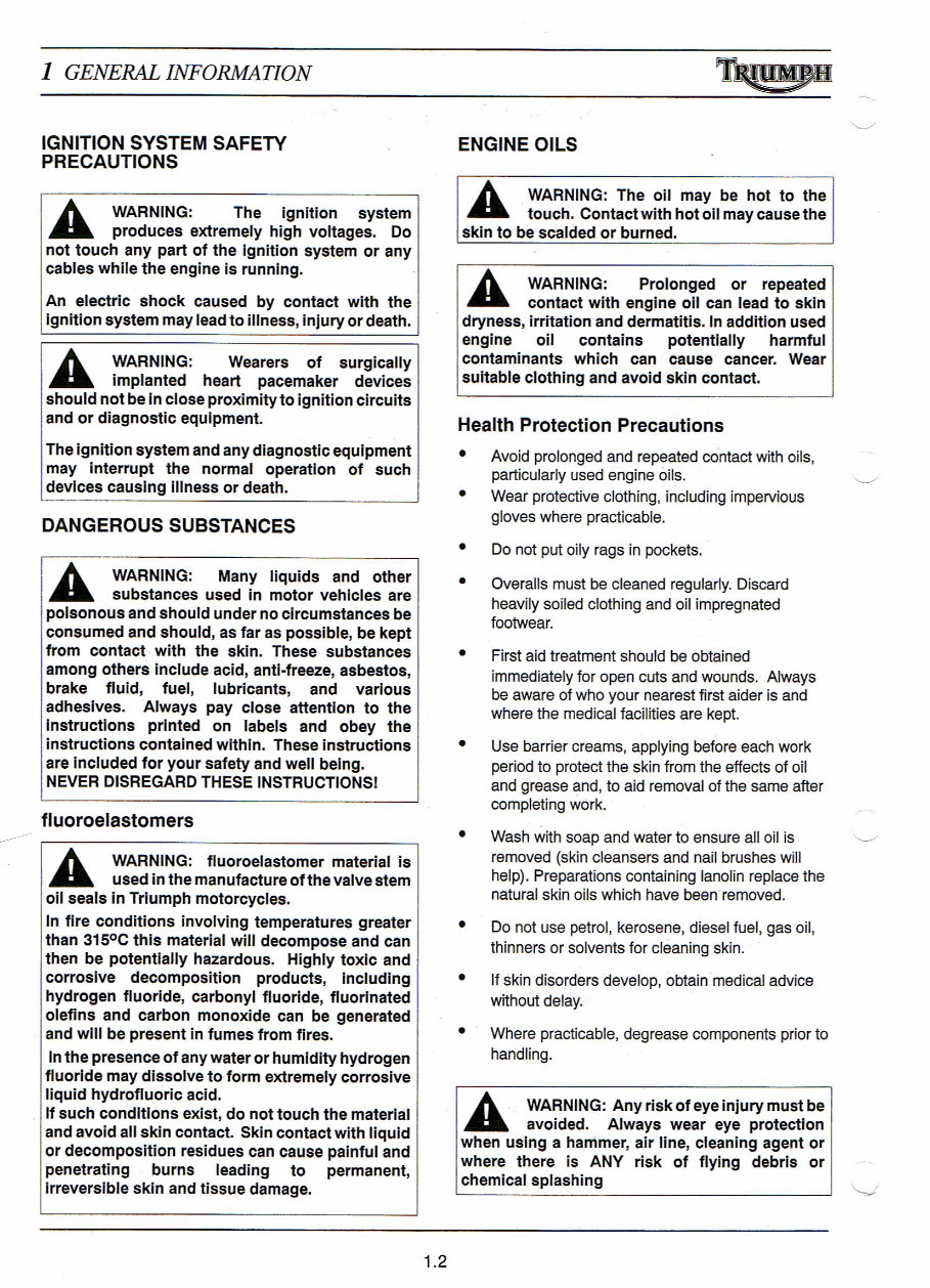 1990-2004 Triumph Motorcycles OEM Service & Repair Manual preview img 9