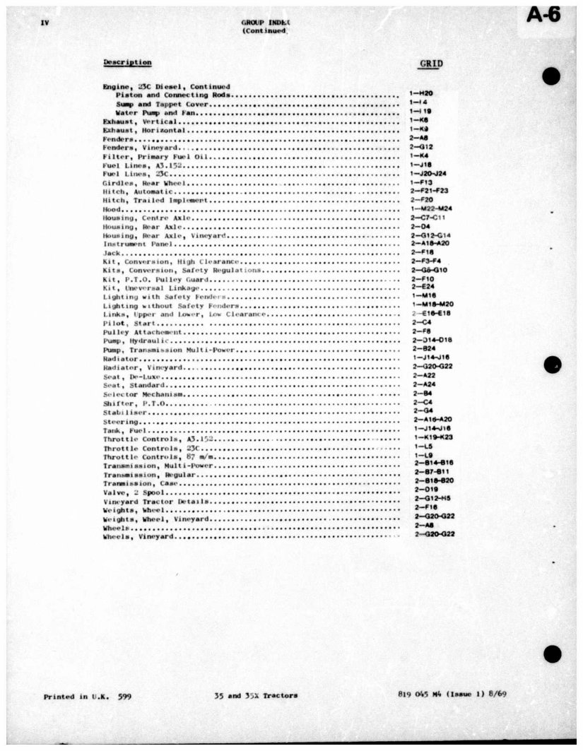 MASSEY FERGUSON MF 35 Tractor Parts Manual 651093M92 preview img 6