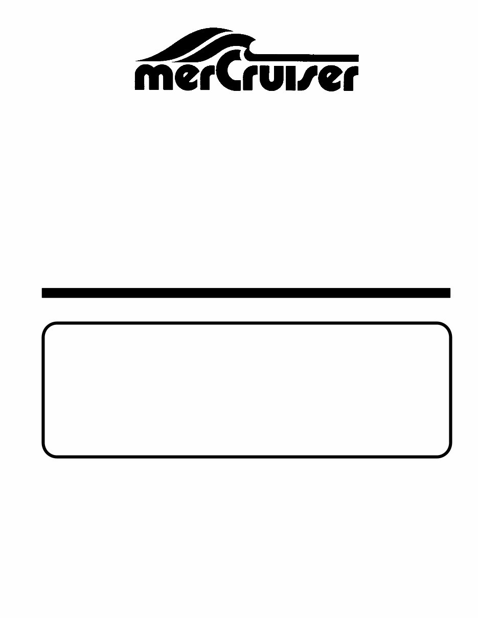 1996 MERCURY MERCRUISER 8.2L 502 MAGNUM Factory Service & Work Shop Manual preview img 1