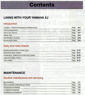 1992-1999 Yamaha XJ600S Diversion Seca 2 Service & Repair Manual preview img 3
